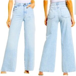 DL1961 Light Blue Flare & Wide Leg Jeans